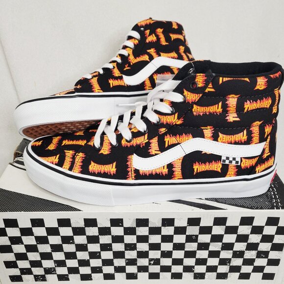 Vans Other - VANS Men, Skate SK8-Hi Top Shoes "THRASHER" Black/Multi- Size:11.5 (VN0A5FCCBML)